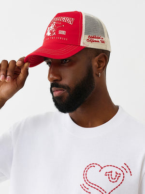 True Religion Varsity Trucker Cap Bordeaux / Dakota