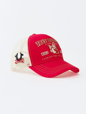 True Religion Varsity Trucker Cap Bordeaux / Dakota