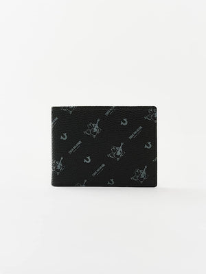 True Religion Monogram Wallet Jet Black