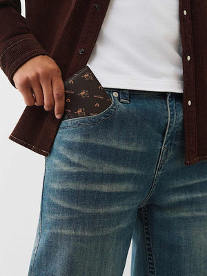 True Religion Monogram Wallet Coffee Bean