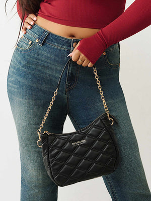 True Religion Quilted Handbag Jet Black