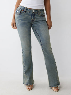 True Religion Joey Low Rise Flare Flap Medium Vintage