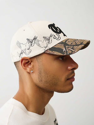 True Religion Headwear Old English Tr White / Camo