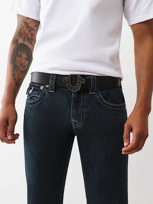True Religion Belt Paisley Buckle Black