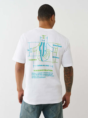True Religion T-Shirt Ss Registered Hs Spec Optic White
