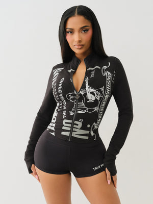 True Religion Og Srs Tight Zip Through Jet Black