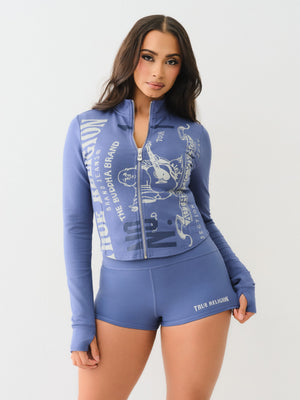 True Religion Og Srs Tight Zip Through Grey Blue