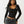 True Religion Top Branded Frnt Lace Up Rib Ls Jet Black