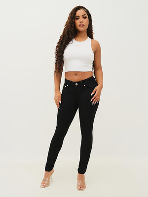 True Religion Jeans Jennie Mr Curvy Skinny Black Rinse