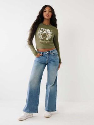 True Religion Jean Ladies Bobbi Baggy Jean Medium Wash