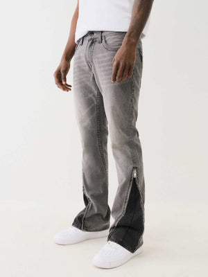 True Religion Jean SN Rocco FLP Convertible Flare Chalk Grey Wash