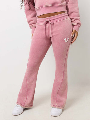 True Religion Jogger Washed Old Multi Low Rise Pants Heather Rose