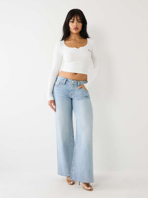 True Religion Jeans Ladies Bobbi Baggy Light Wash