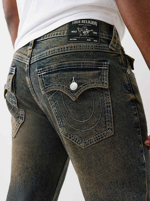 True Religion  Ricky Triple Sn Flap 34In Dark Aged Brown Wash