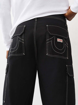 True Religion Ripstop Cargo Sn S Jet Black