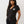 True Religion T-Shirt Sporty Crystal V Neck Jet Black